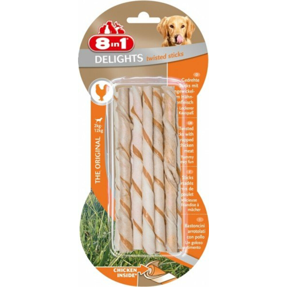 8in1 Delights Twisted Sticks Kip10 stuks
