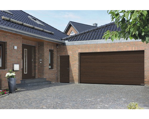 ARON Classic Garagedeur Sectionaaldeur 3000x2125 mm nachteiken incl. garagedeuropener, 2-knops afstandsbediening RSC2