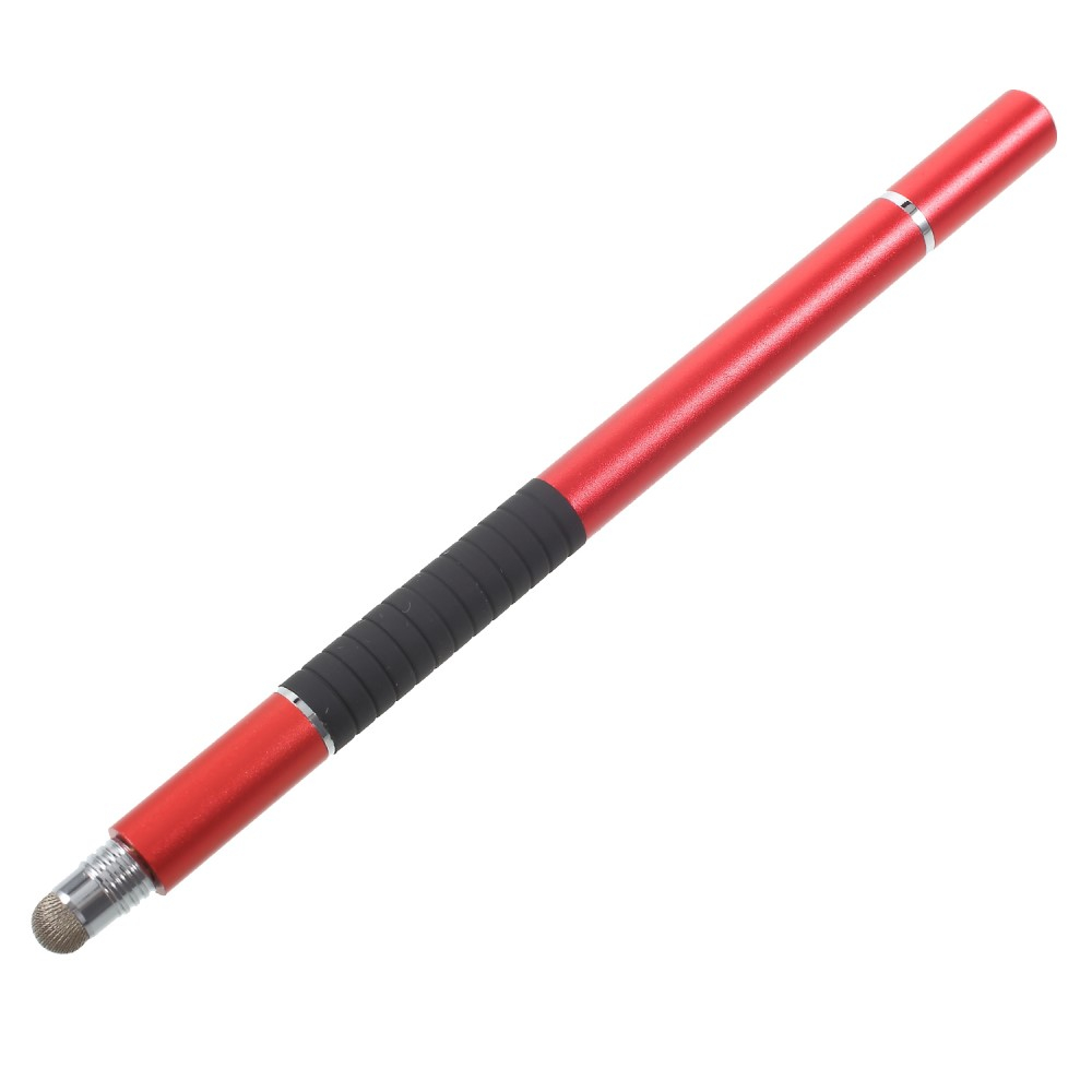 3 in 1 Universal Alu Stylus Touch Pen / Ball Touch Pen   Kugelschreiber (IOS / Android) - Rot
