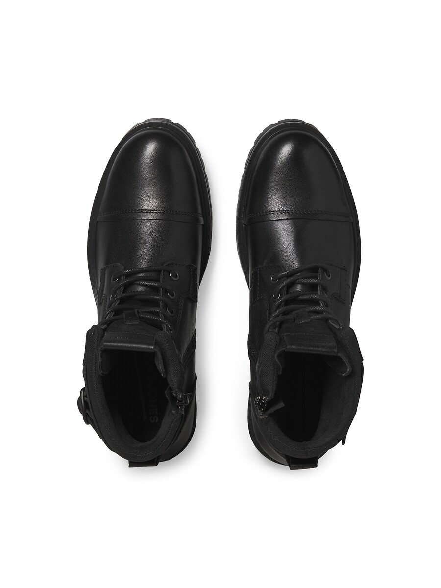 JACK & JONES<br>Botas de tornozelo Dexter em couro com cadarços