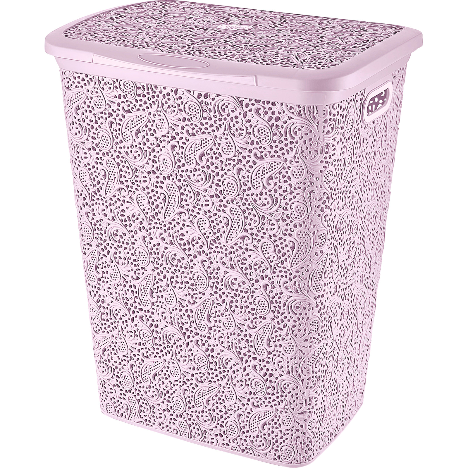 Wäschekorb Deckel 57x45x35cm57L,lila