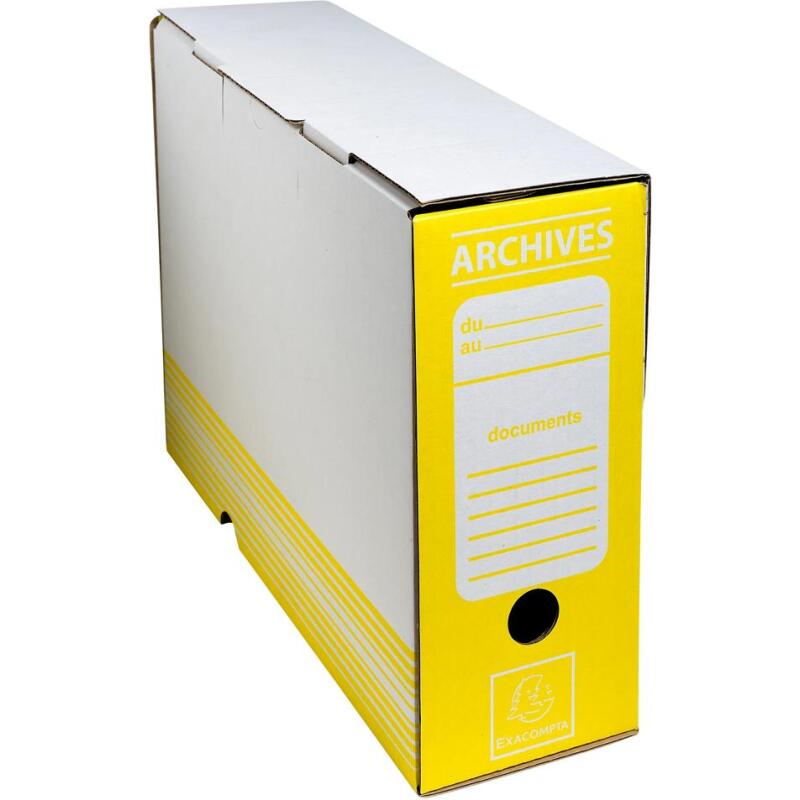 Boite archive Dos 100mm carton ondulé couleurs - 25x34cm