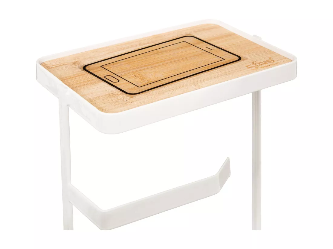 WELL HOME - Porte-papier toilette, avec réserve et support téléphone