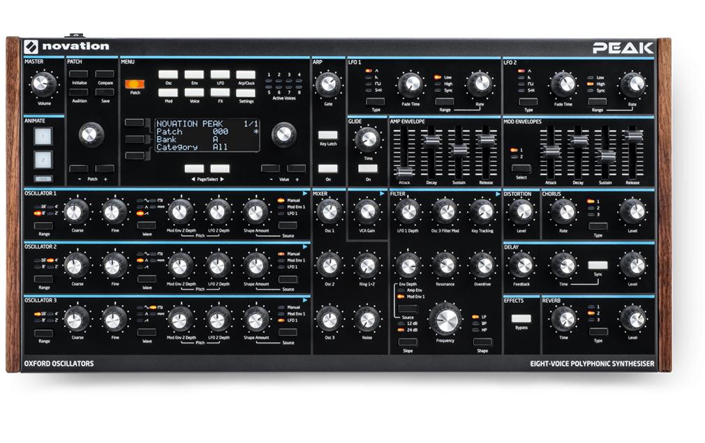 Synthesizer Peak<br>Achtstimmiger Polyphon-Synthesizer