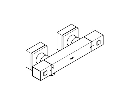GROHE douchekraan met thermostaat GROHTHERM CUBE chroom 34488000