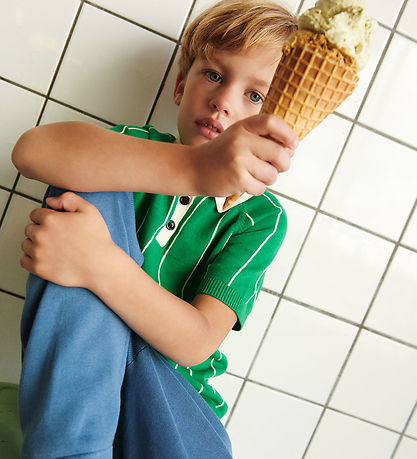FUB T-Shirt - Polo - Basil/Ecru