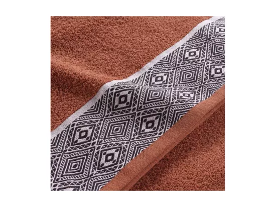 Drap de Bain 90 x 150 cm Esteban Terracotta - Eponge Jacquard