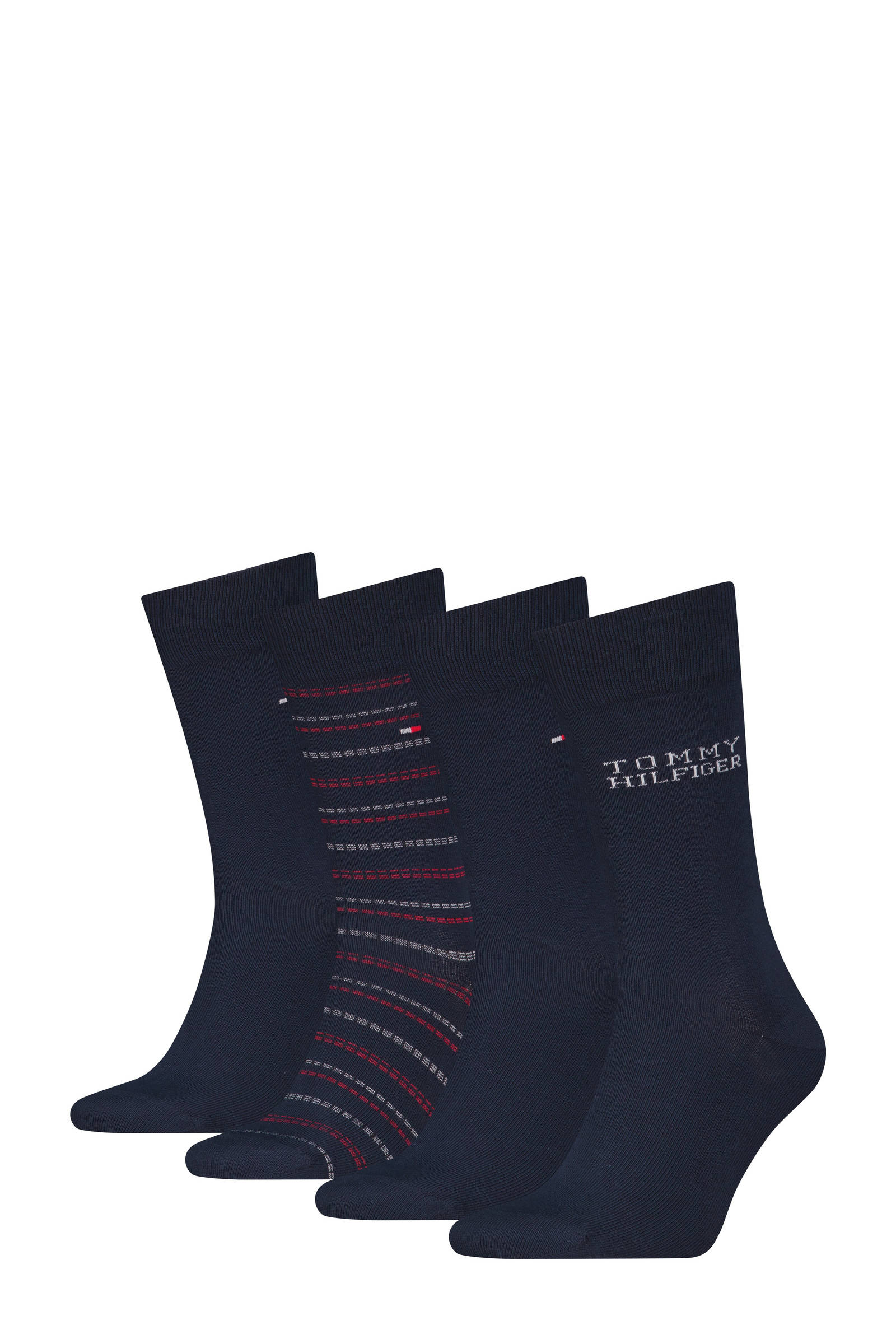 Tommy Hilfiger giftbox sokken - set van 4 donkerblauw