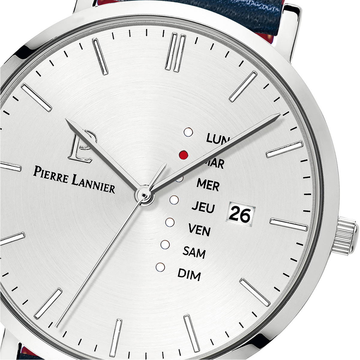 Montre PIERRE LANNIER Data homme bracelet cuir bleu