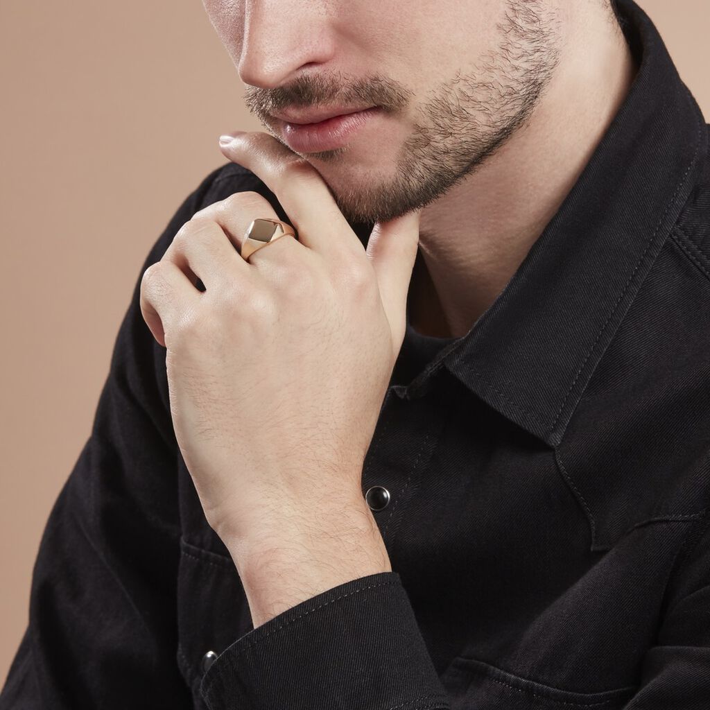 Chevalière Sebastiano Plaqué Or Jaune