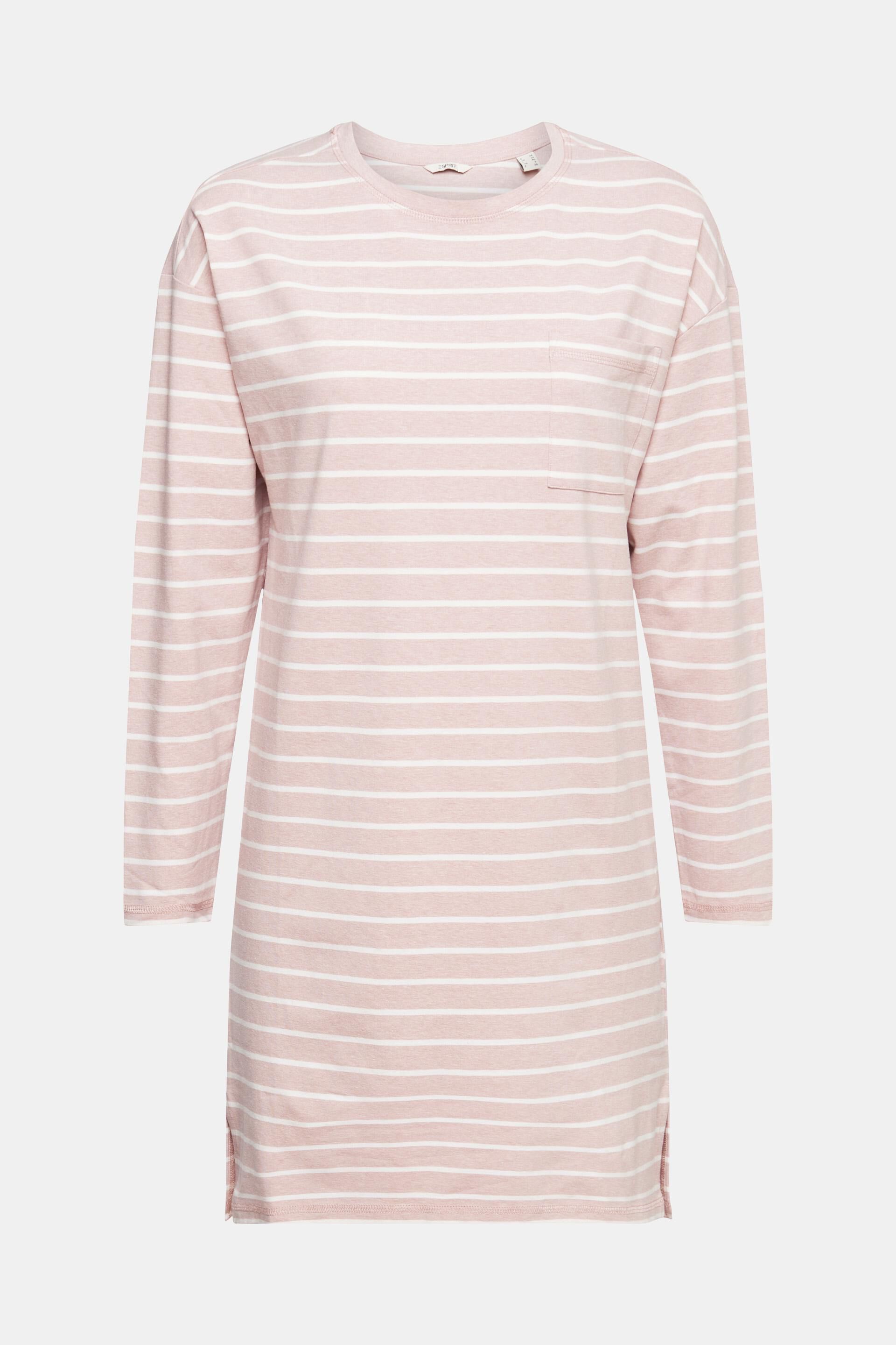 Chemise de nuit en jersey à motif rayé