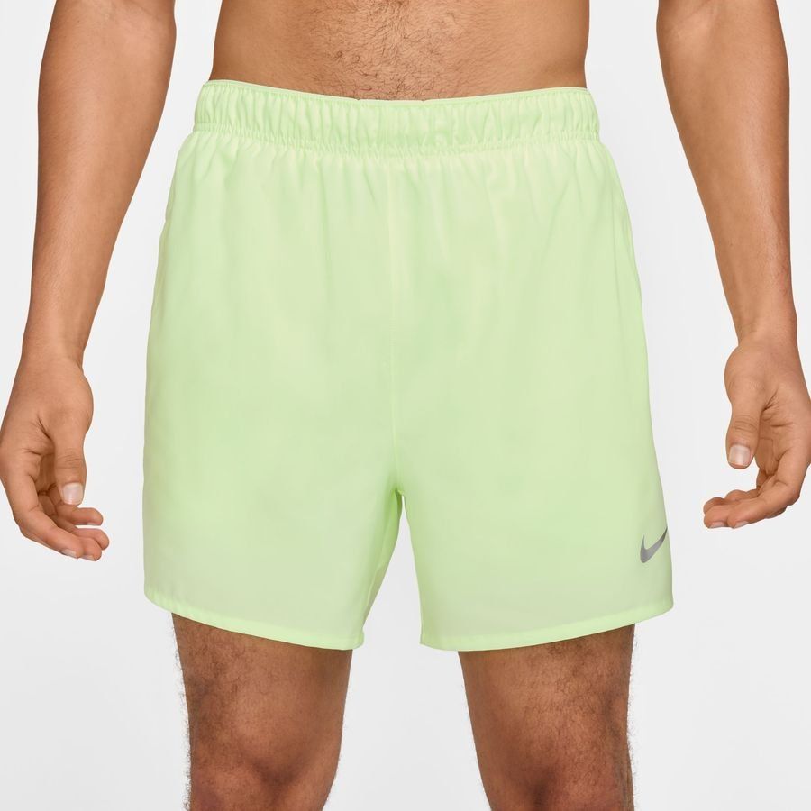 Nike Short Running Dri-FIT Challenger 5'' 2 EN 1 - Jaune Fluo/Argenté