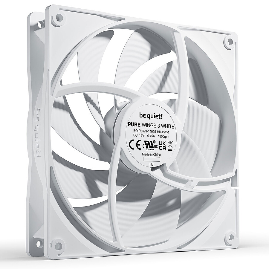 be quiet! Pure Wings 3 140 mm PWM High Speed - Blanc