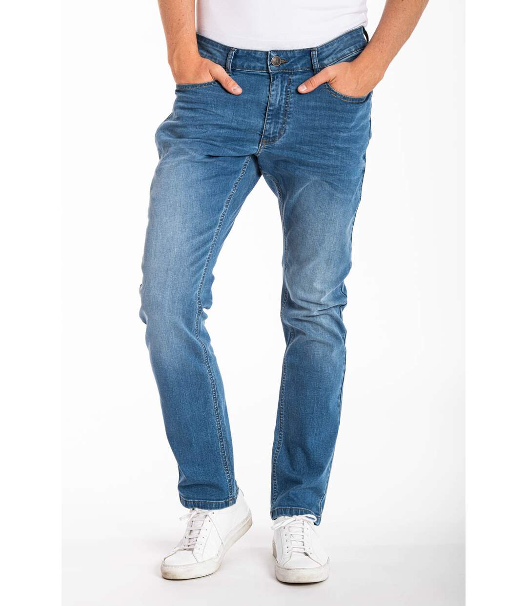 Smartphone jeans RL70 Fibreflex® stretch brossé BLEU
