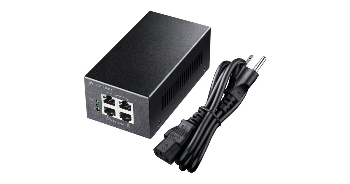 Cudy2-Channel Gigabit PoE+ Injector poe-injector  (Zwart, POE220, 30W)