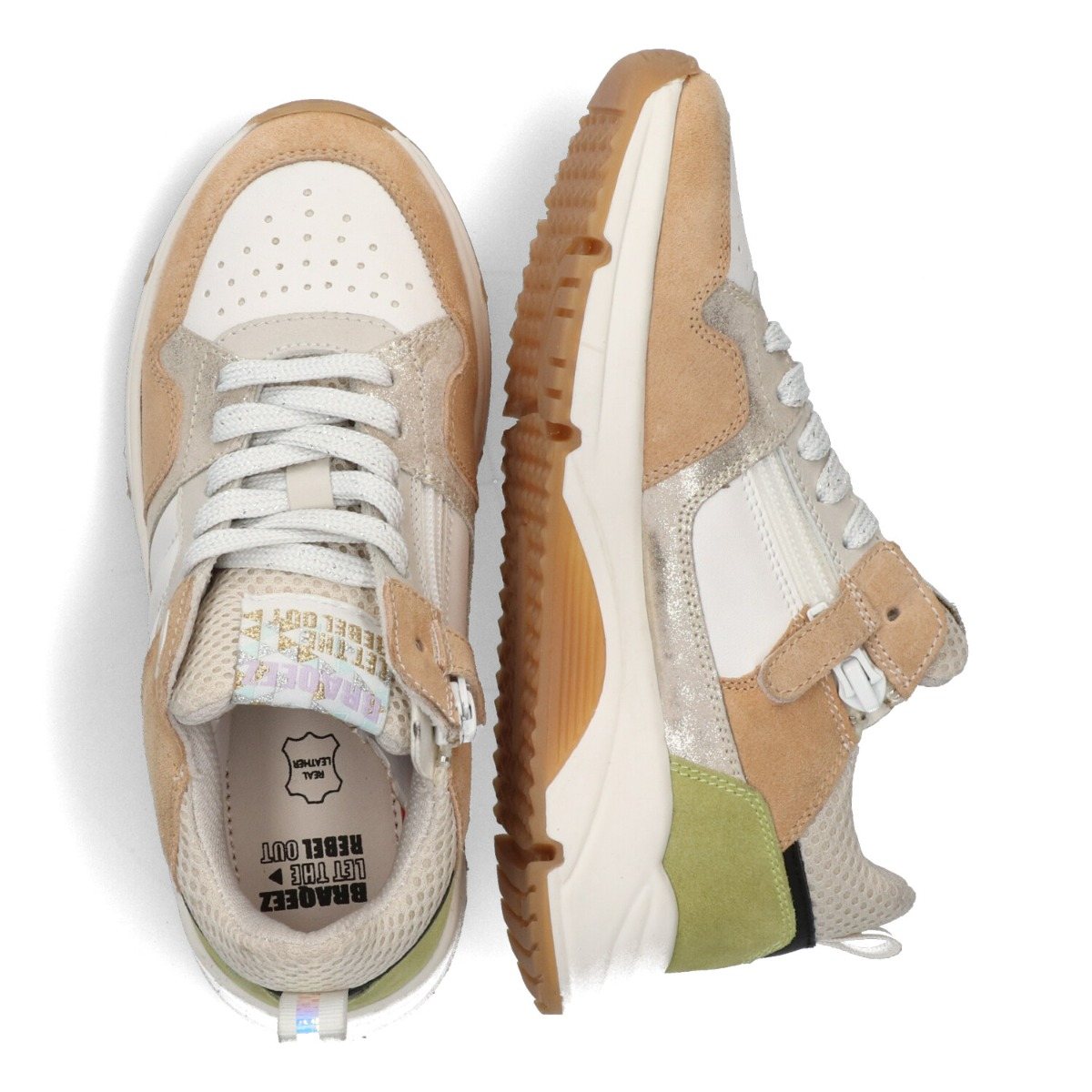 Maxime Magic - Lage Sneakers Braqeez Beige