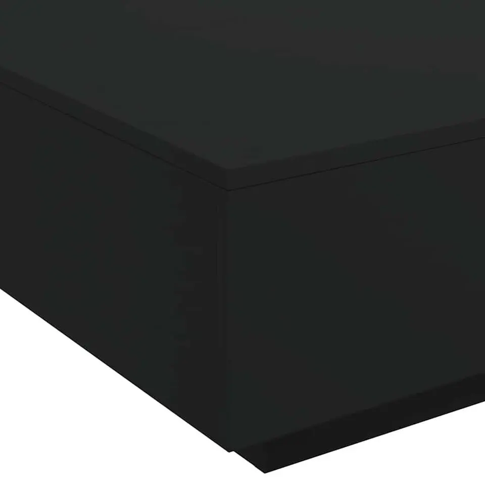 vidaXL - Vierkante salontafel - Zwart - Bewerkt hout - 80x80x31 cm