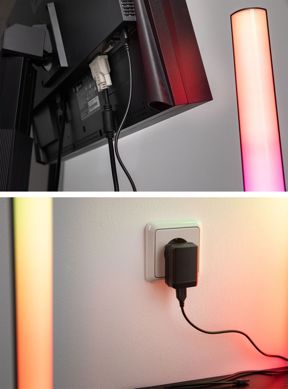 Paulmann LED Lichtleiste Entertain DYNAMIC RGB 2er Set je 30 cm