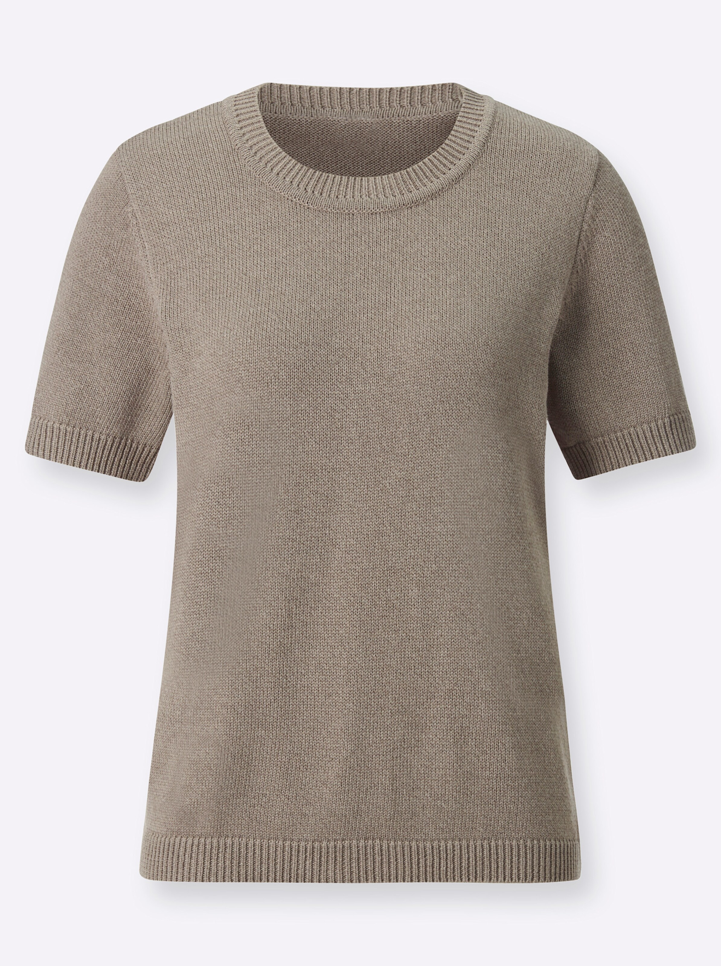 Pullover in taupe-meliert