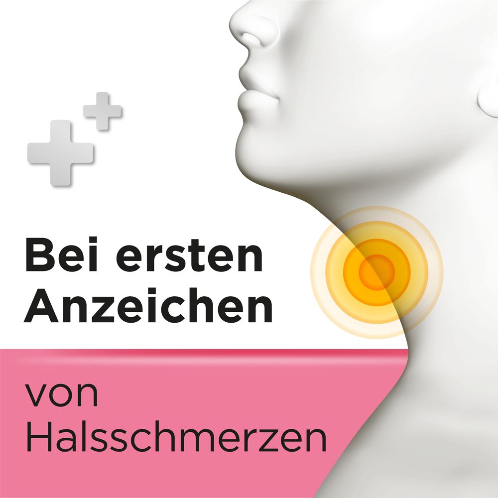 Dobensana® Junior Lutschtabletten Erdbeergeschmack bei ersten Anzeichen von​ Halsschmerzen