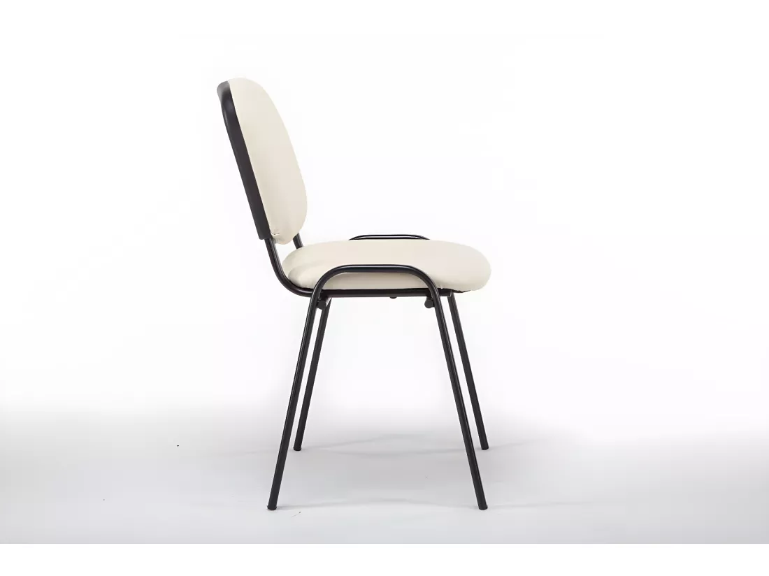 Chaise visiteur assise rembourrée crème 53 x 53 x 83 cm BUR10072
