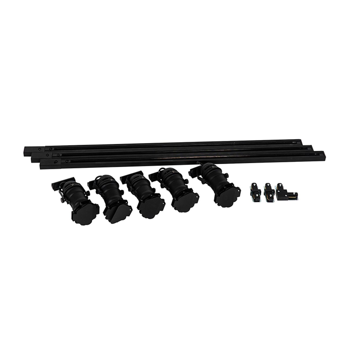 Smart railsysteem zwart 5-lichts incl. Wifi GU10 - Movie