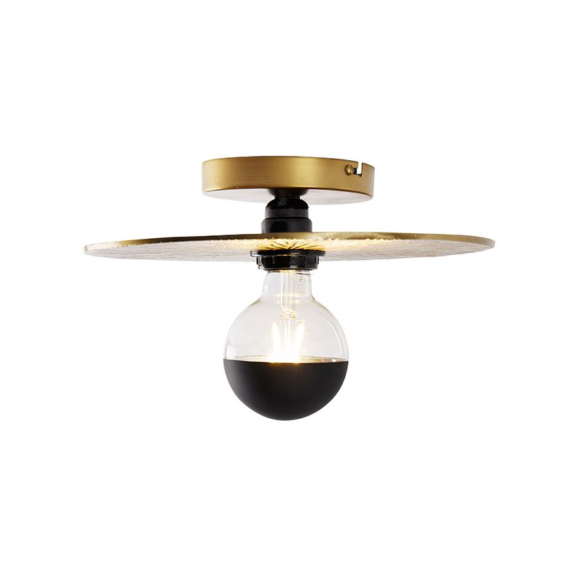Oosterse plafondlamp goud rond - Konge