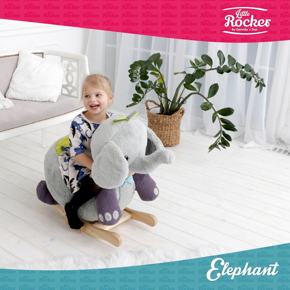 Eléphant à bascule gris