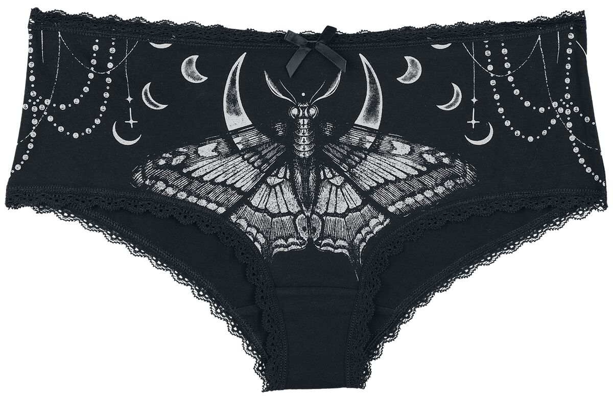 Lot De Culottes Noires Unies & Imprimées | Gothicana by EMP Lot de culottes