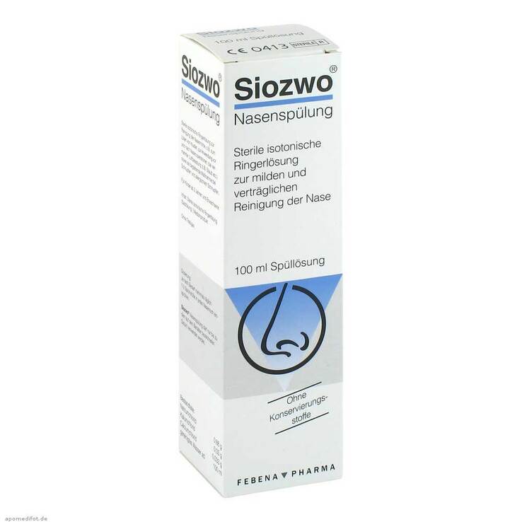Siozwo Nasenspülung Konservierungsstofffrei, 100 ml
