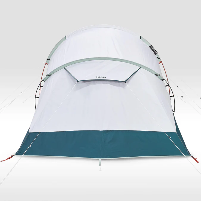 Decathlon Quechua - Barraca de Camping Familiar Impermeável Quechua Arpenaz Fresh & Black para 4 Pessoas com 2 Quartos