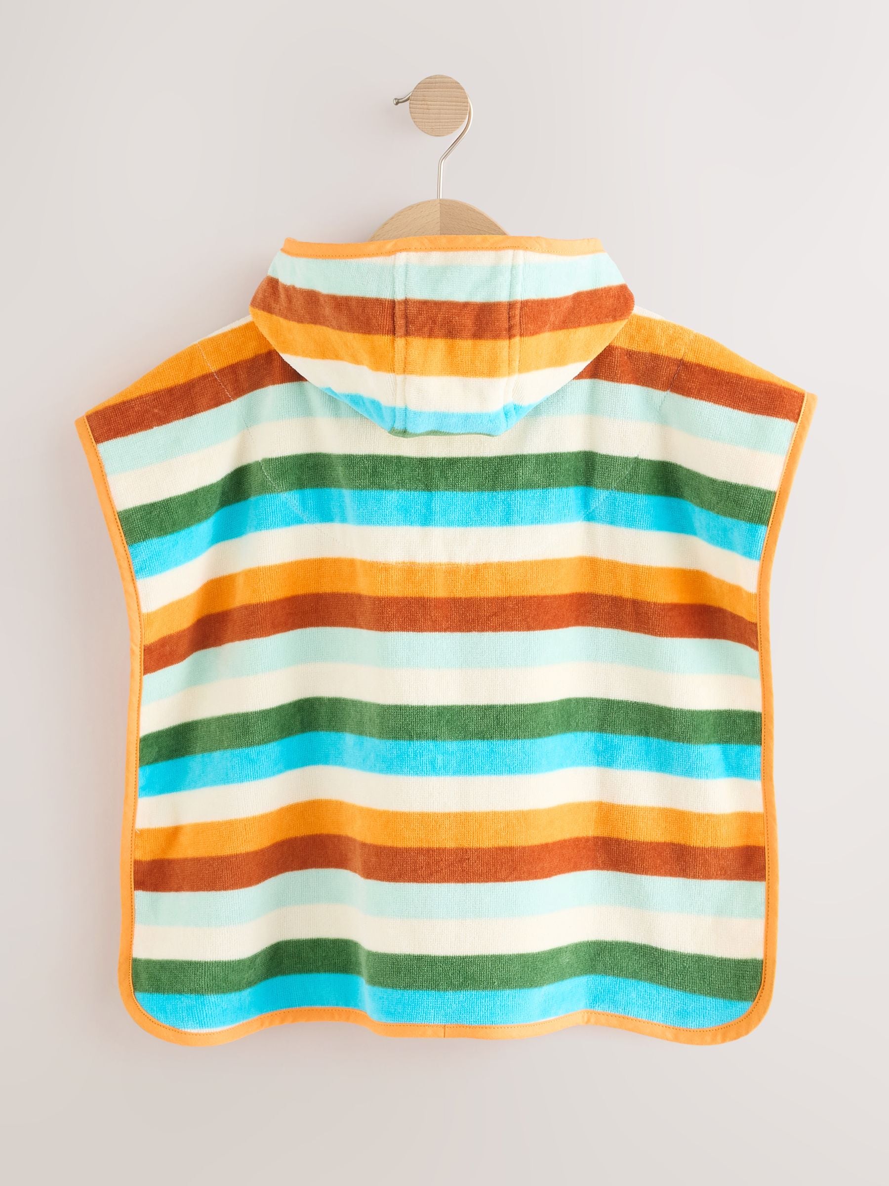 Multi - 100% katoenen badstof poncho (9 mnd - 6 jr)