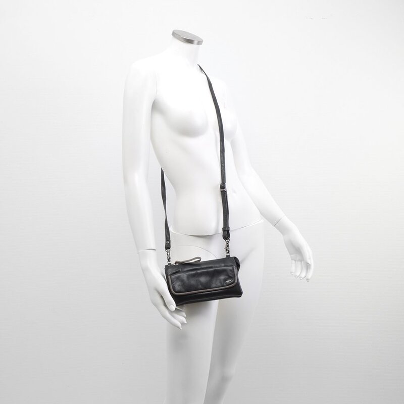 Berba Soft Crossbody Tas Zwart – Taupe