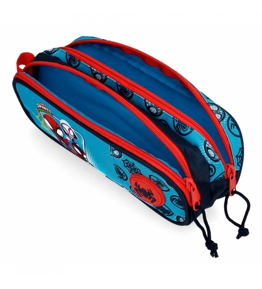 Estojo para lápis Joumma Bags Spidey Team com dois compartimentos, azul