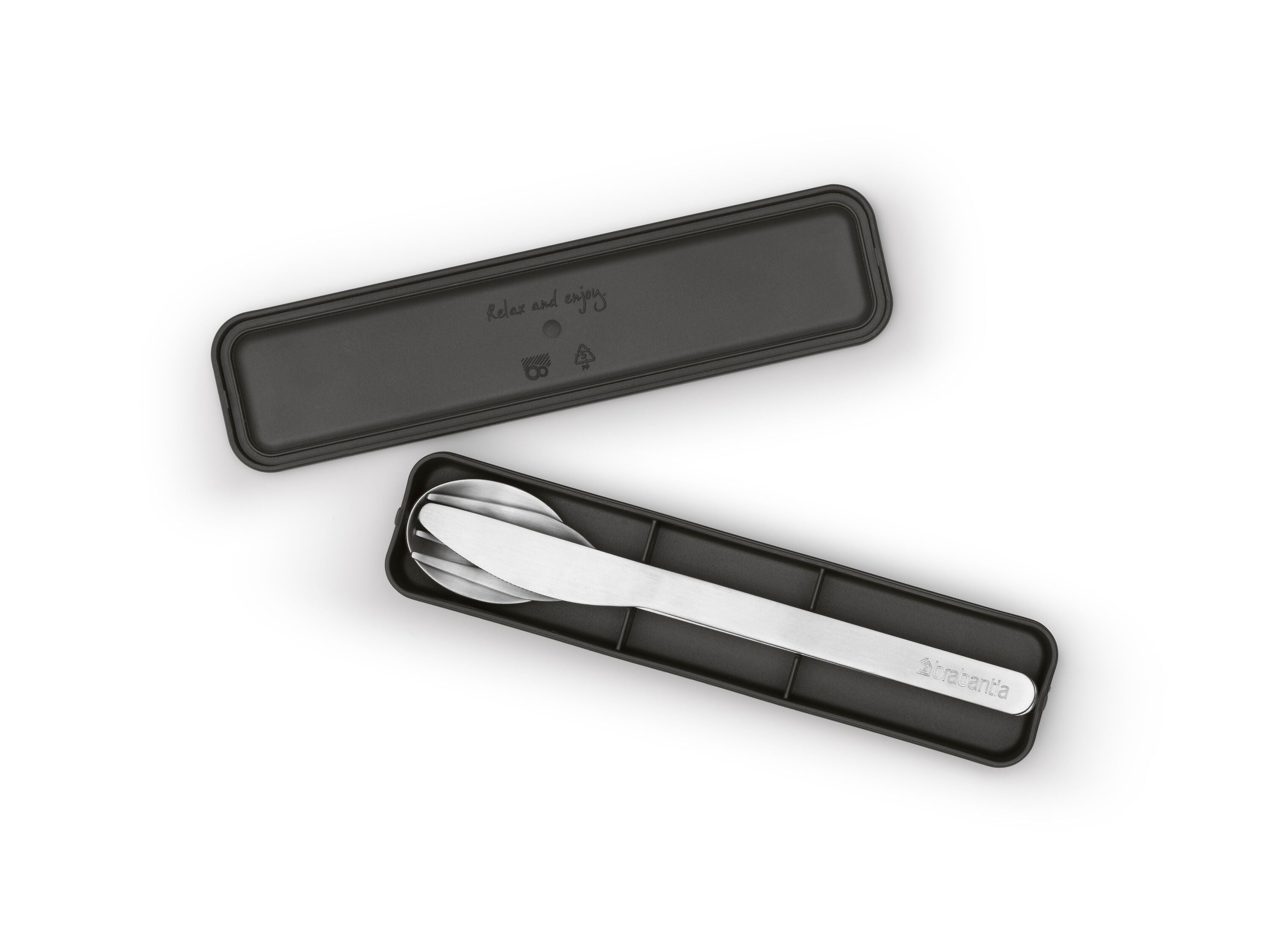 brabantia MAKE & TAKE Besteck-Set - Dunkelgrau / B: 18.5 x T: 4.5 x H: 2.3