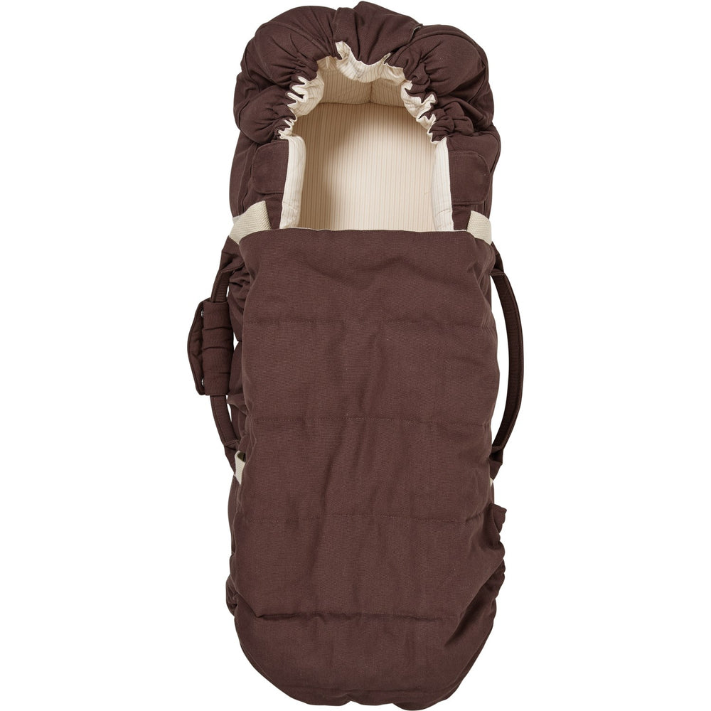 Køb COPENHAGEN COLORS Babylift og Legetæppe Dark Brown w. Cream Solid Stripe