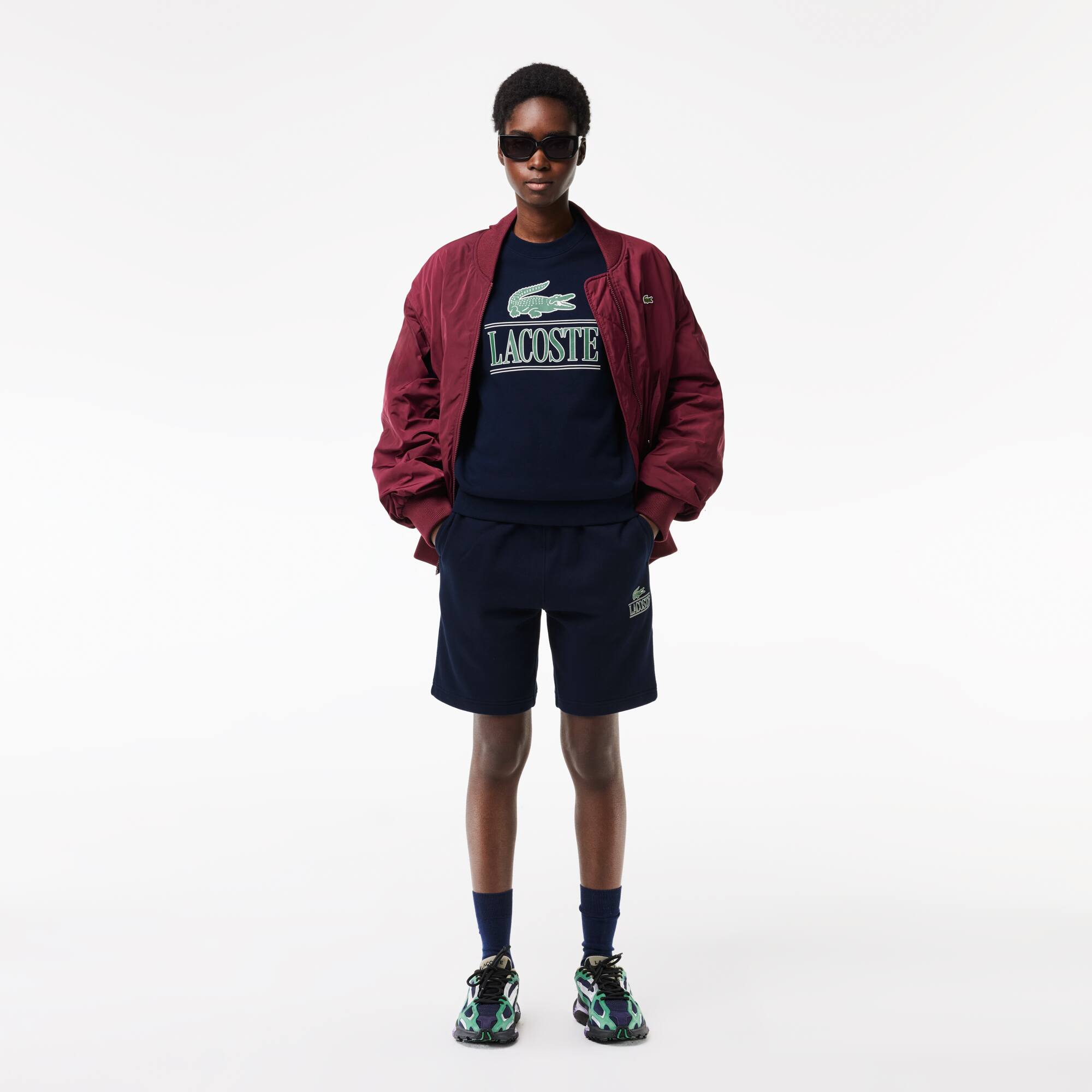 Sweatshirt Jogger avec marquage en molleton de coton Sweatshirts - Bleu - Lacoste - Unisex
