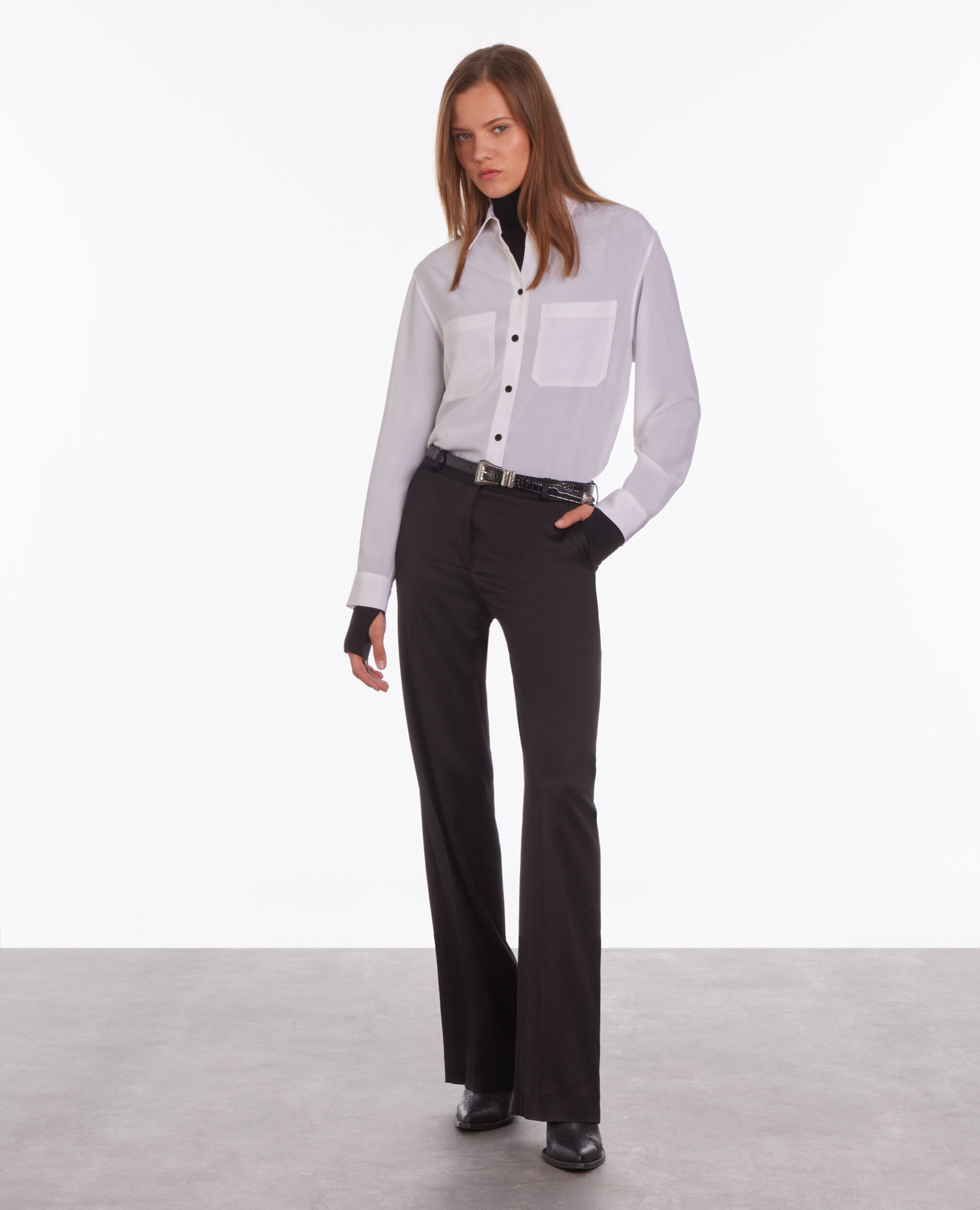 Chemise blanche en soie