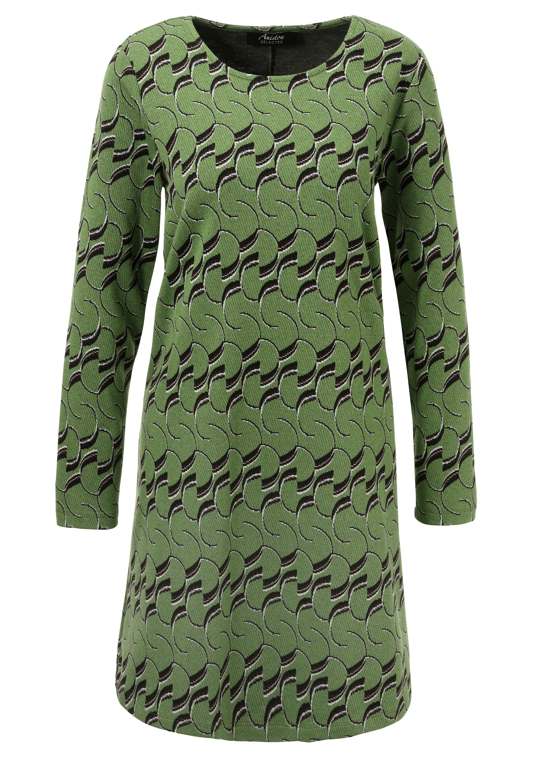 Aniston SELECTED Jerseykleid mit trendiger Jaquardmusterung - NEUE KOLLEKTION