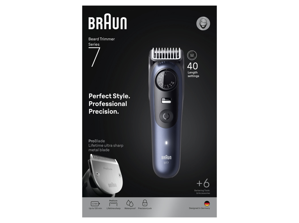 APARADOR DE BARBA BRAUN BT7520 SERIE 7