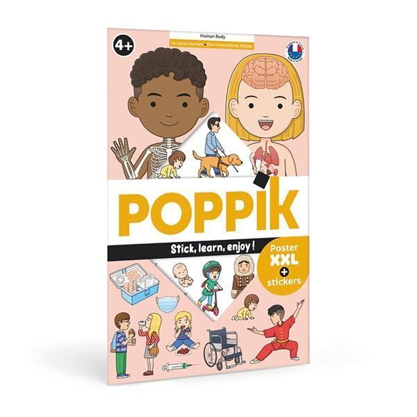 POPPIK Sticker Lernposter Menschlicher Körper