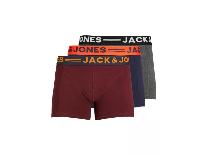 JACK&JONES Unterhosen Herren, 3-er Pack, Mehrfarbig, XL Kurze Boxershorts