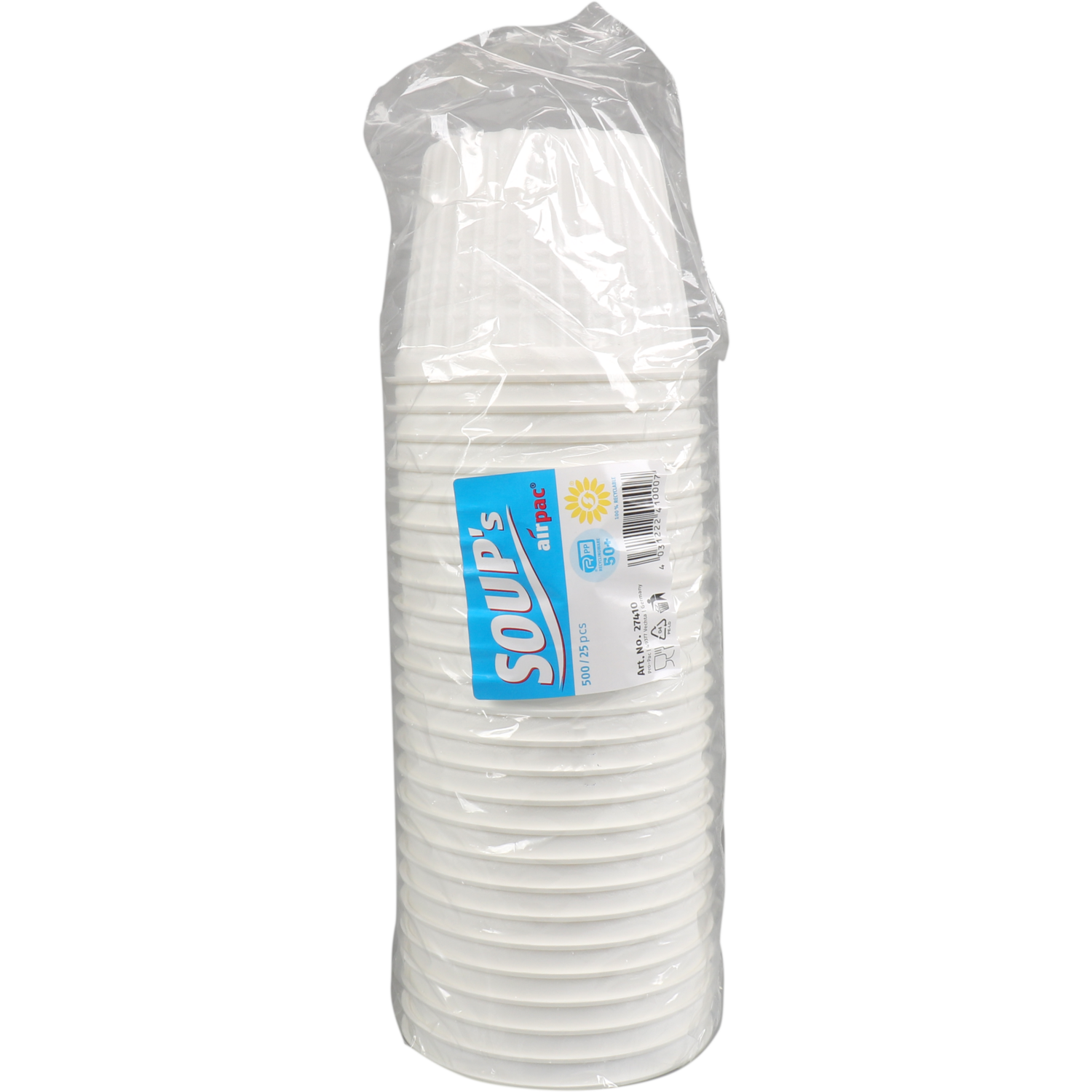 Soepbeker, PP, 500ml, wit