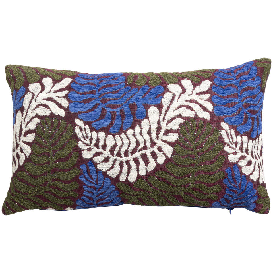 Kussen Leaves Blauw 30x50 cm
