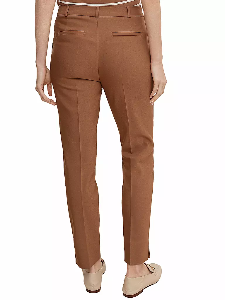 COMMA Hose Slim Fit 7/8 braun