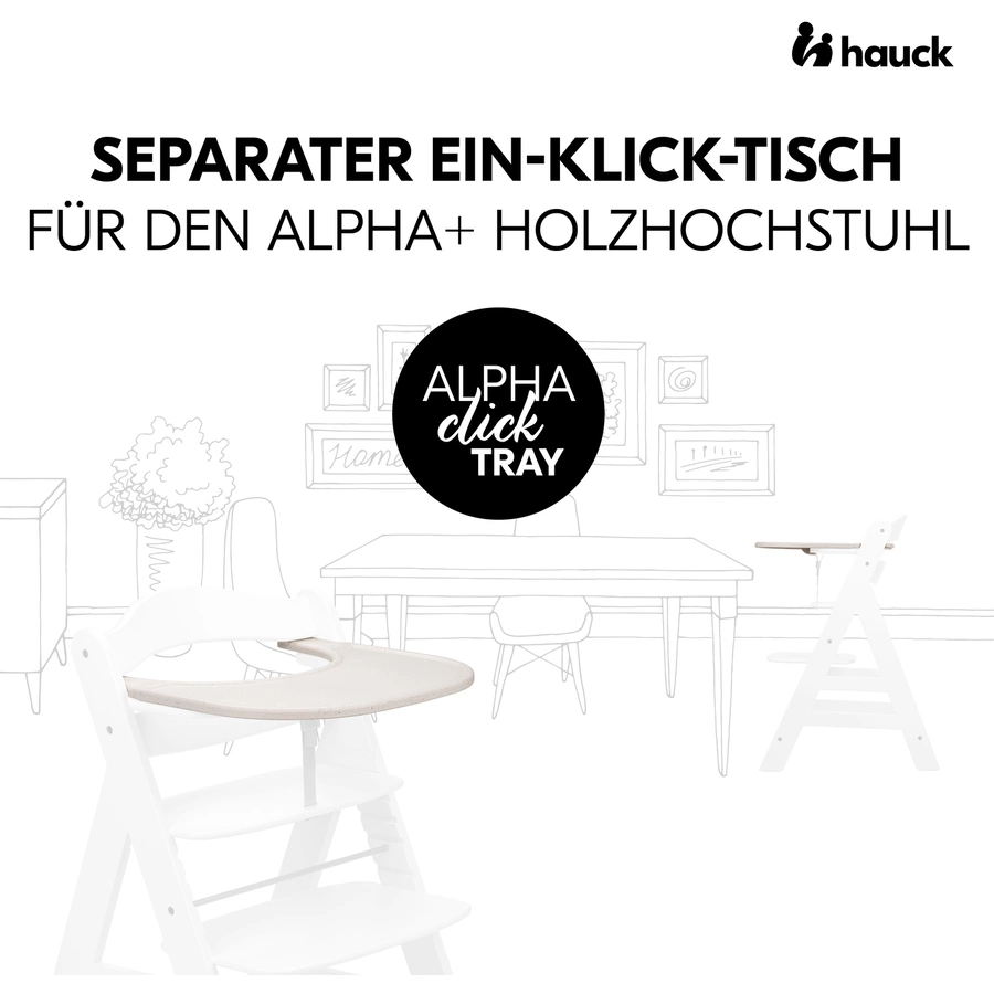 hauck Alpha Click Tray Speckle Beige