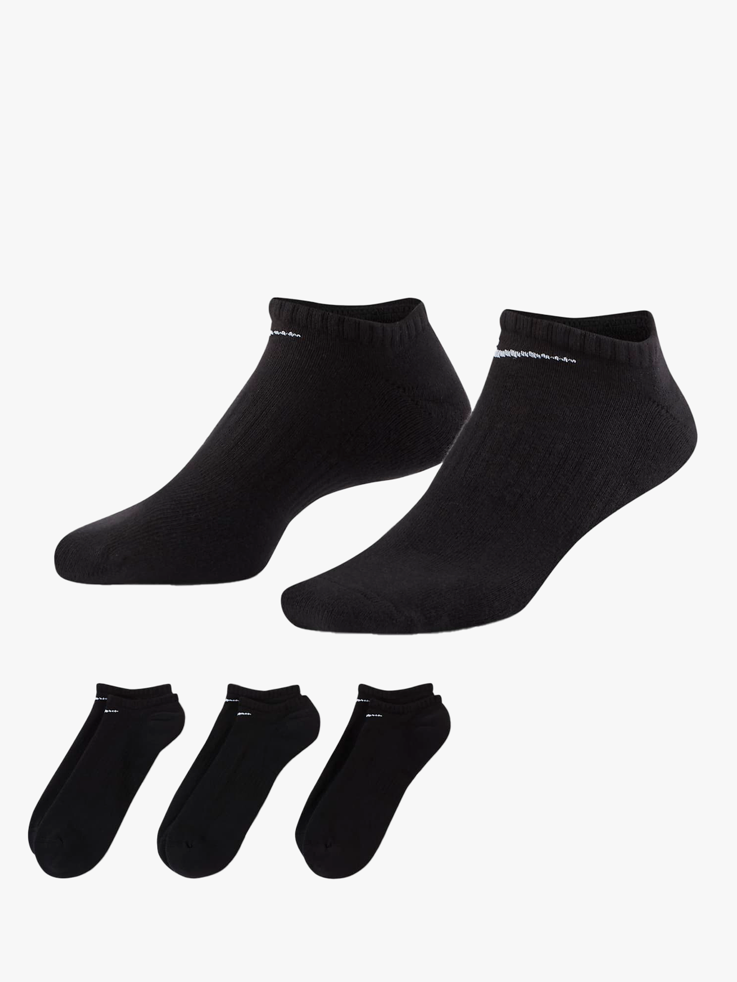 Everyday Cushioned Training No-Show Socks 3pk