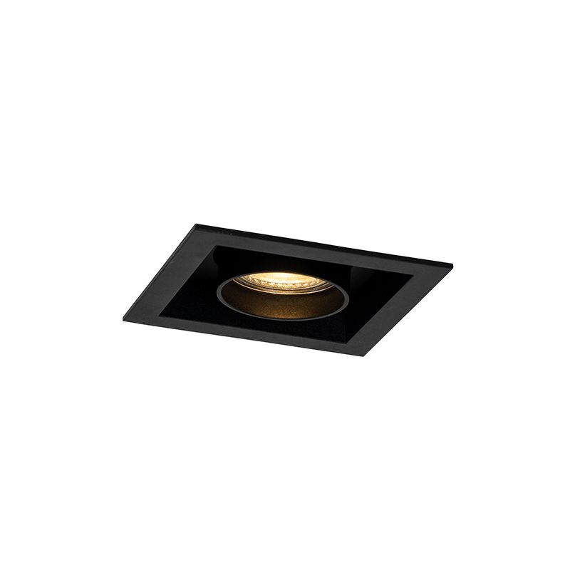 Set van 6 Moderne inbouwspot zwart verstelbaar - Roof