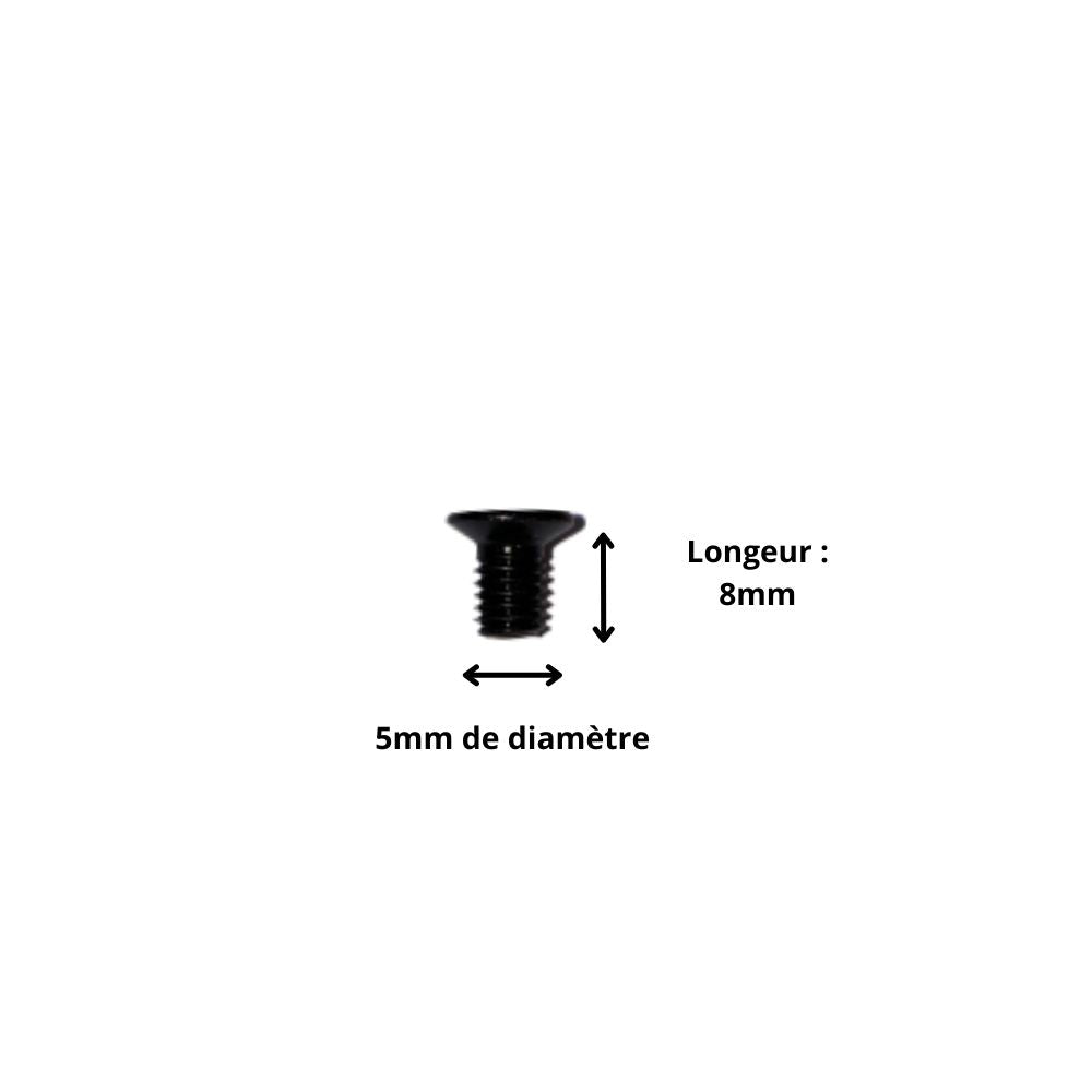 Vis M5x8 à Tête Fraisée et Empreinte Cruciforme (Pack de 10)