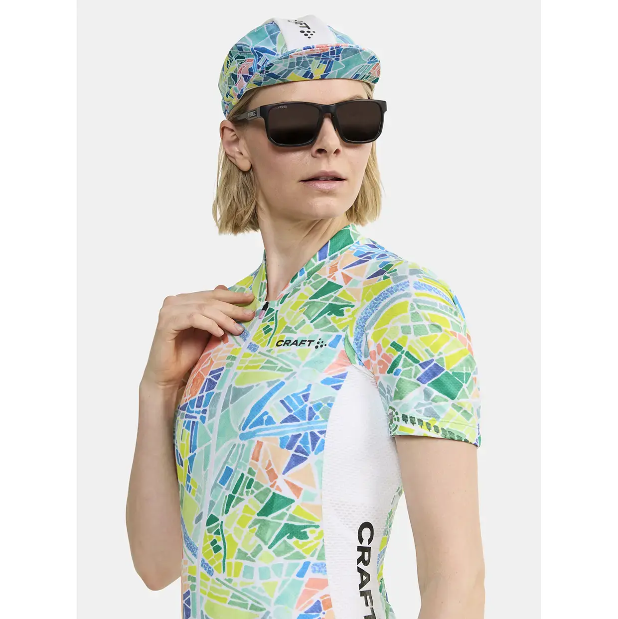 Craft ADV Endurance Graphic Fietsshirt Korte Mouwen Wit/Multi Dames